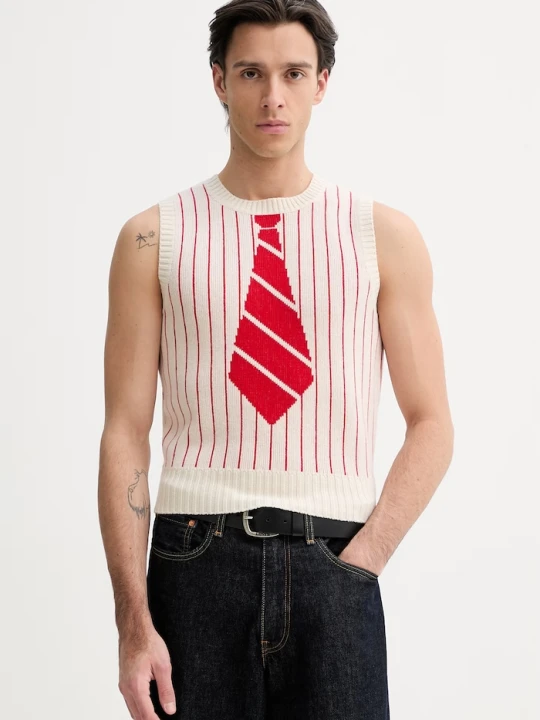 Zdjęcie produktu Kenzo kamizelka z dodatkiem wełny beżowy