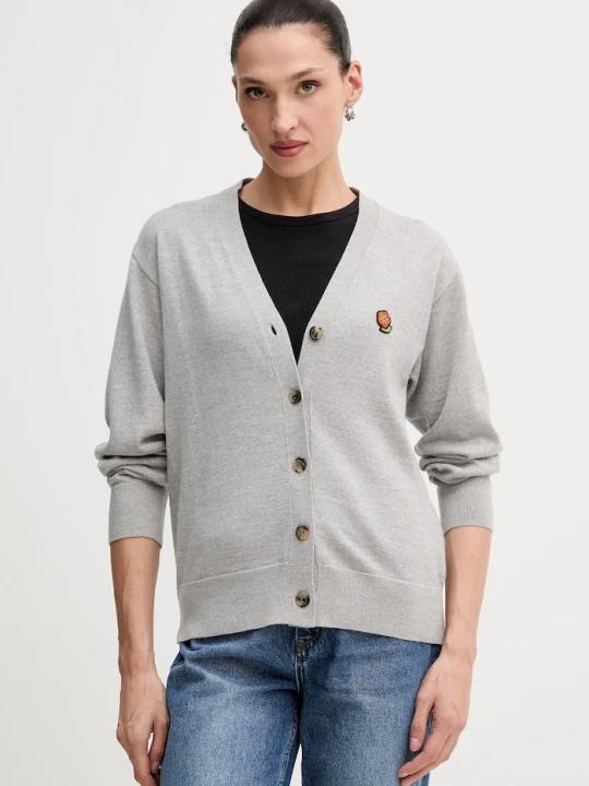Zdjęcie produktu Kenzo kardigan wełniany Pop szary