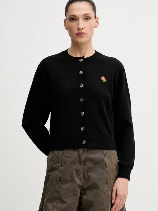 Zdjęcie produktu Kenzo kardigan wełniany Pop czarny
