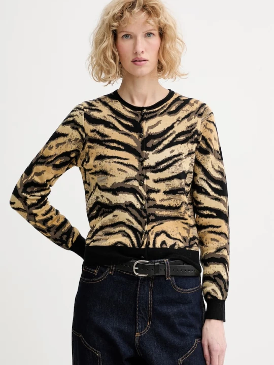 Zdjęcie produktu Kenzo kardigan z dodatkiem wełny żółty