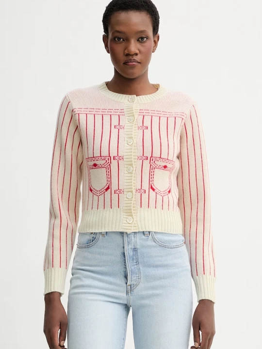 Zdjęcie produktu Kenzo kardigan z dodatkiem wełny beżowy