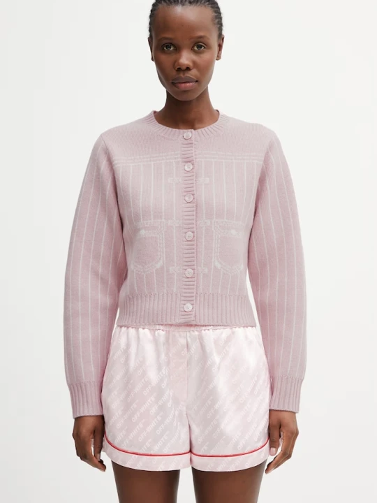 Zdjęcie produktu Kenzo kardigan z dodatkiem wełny różowy