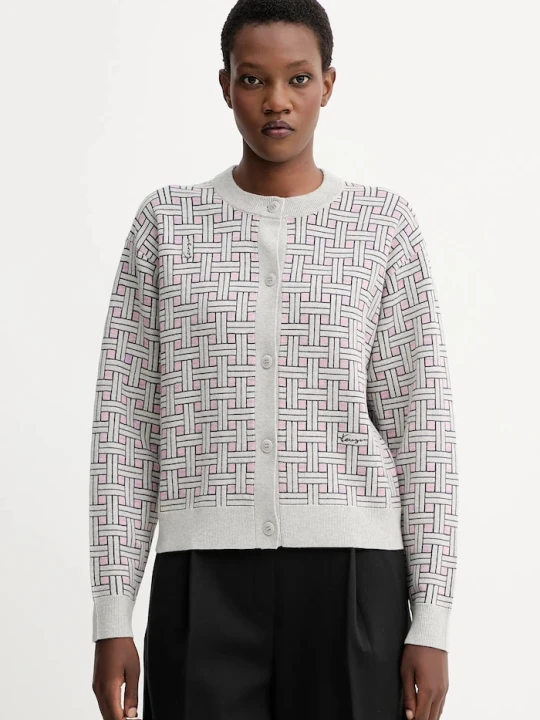 Zdjęcie produktu Kenzo kardigan z dodatkiem wełny szary