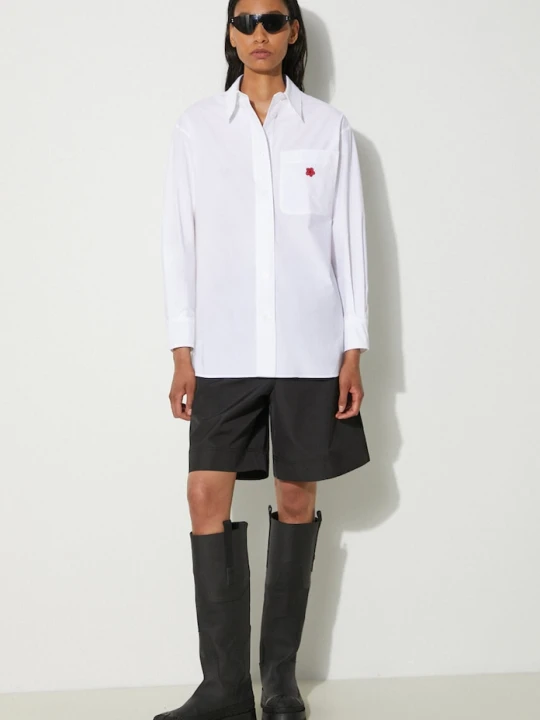 Zdjęcie produktu Kenzo koszula bawełniana Boke Flower Oversized Shirt biały