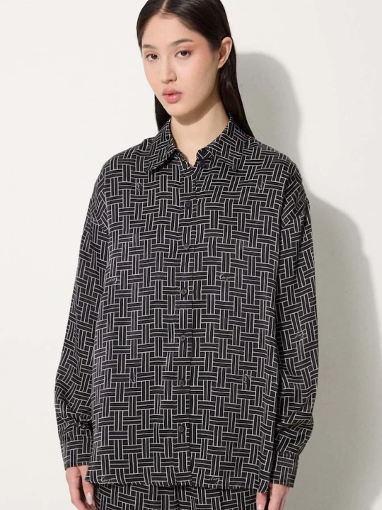 Zdjęcie produktu Kenzo koszula Weave Dropped Shoulders Shirt czarny