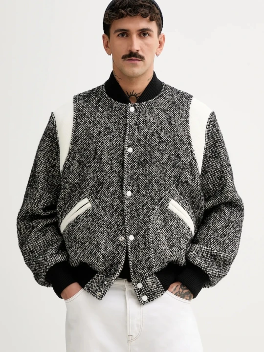 Zdjęcie produktu Kenzo kurtka bomber z domieszką wełny Wool Varsity Jacket czarny
