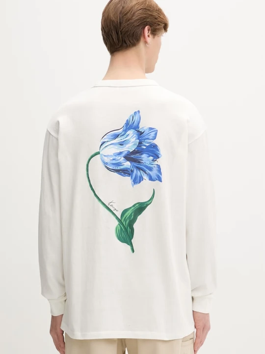 Zdjęcie produktu Kenzo longsleeve męski bawełniany beżowy