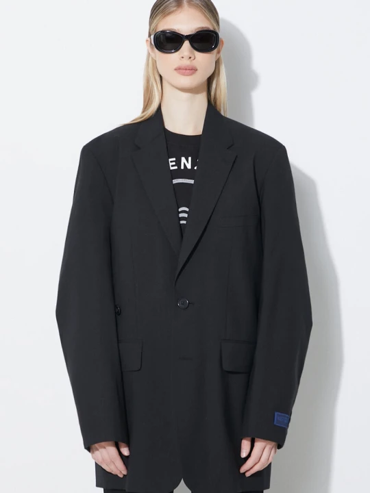 Zdjęcie produktu Kenzo marynarka wełniana Solid Kimono Blazer