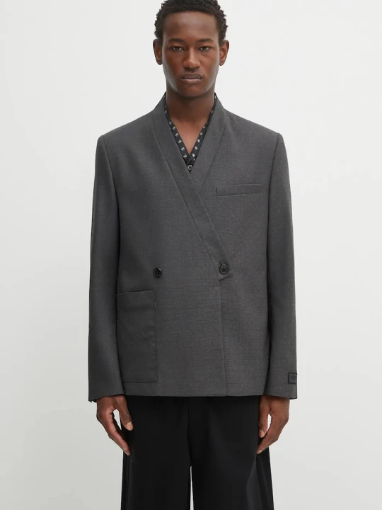 Zdjęcie produktu Kenzo marynarka wełniana Weave Adjusted Kimono Tailored