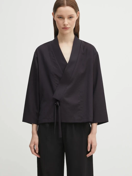 Zdjęcie produktu Kenzo marynarka wełniana Weave Kimono