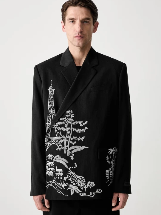 Zdjęcie produktu Kenzo marynarka z dodatkiem wełny męska