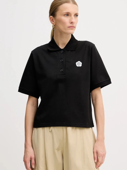 Zdjęcie produktu Kenzo polo bawełniane Boke Flower 2.0 czarny