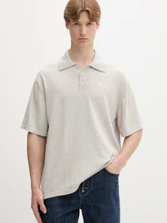 Zdjęcie produktu Kenzo polo swetrowe męskie wełniane szary