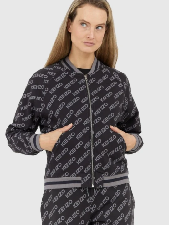 Zdjęcie produktu KENZO Rozpinana bluza damska w logo, Rozmiar M Czarny