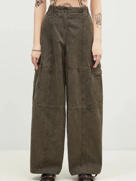 Zdjęcie produktu Kenzo spodnie bawełniane Dyed Canvas Cargo Pants