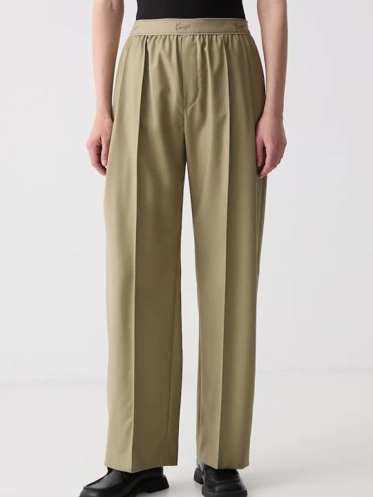 Zdjęcie produktu Kenzo spodnie wide leg wełniane damskie