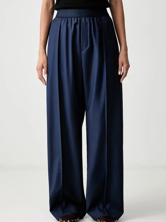 Zdjęcie produktu Kenzo spodnie wide leg wełniane damskie