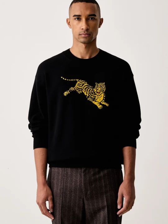 Zdjęcie produktu Kenzo sweter męski z wełną czarny
