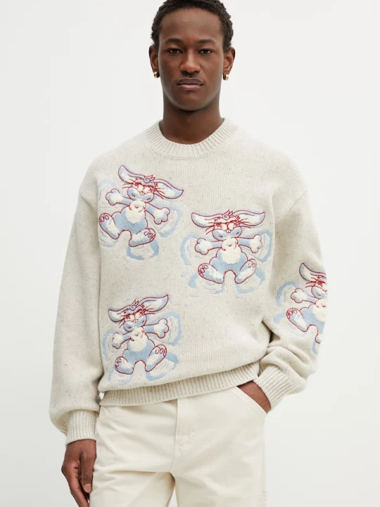 Zdjęcie produktu Kenzo sweter wełniany beżowy