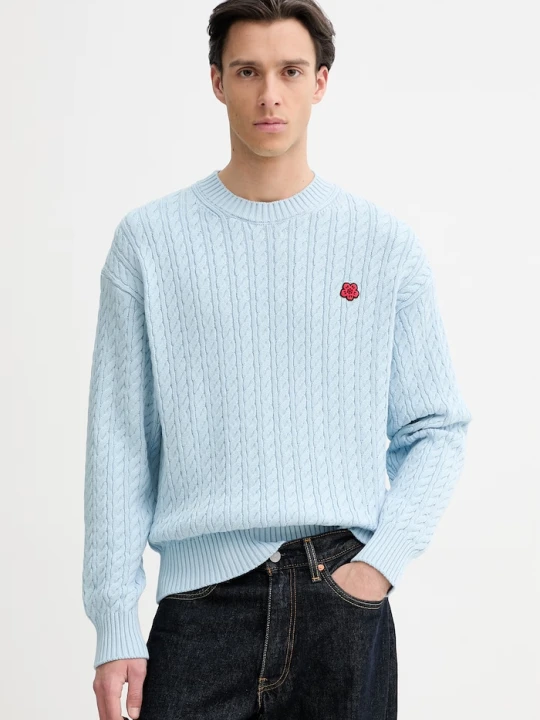 Zdjęcie produktu Kenzo sweter z dodatkiem wełny niebieski