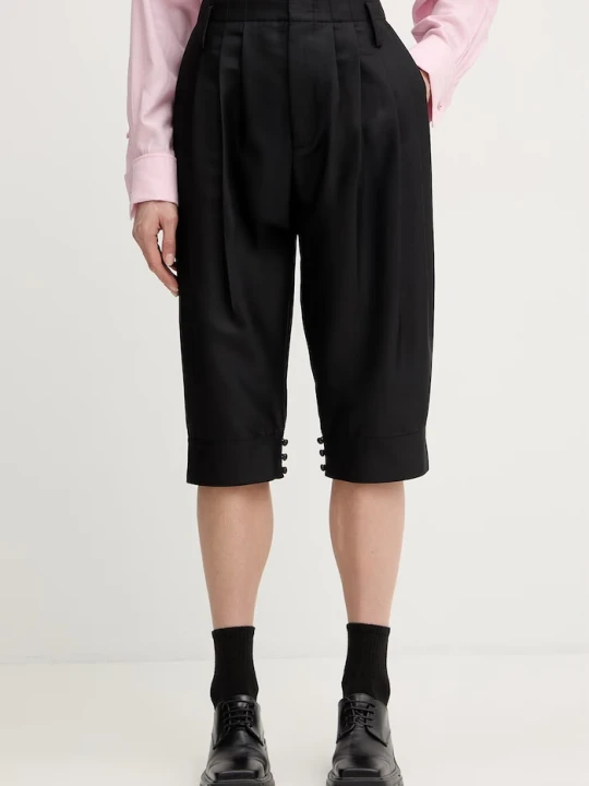 Zdjęcie produktu Kenzo szorty eleganckie damskie wełniane czarny