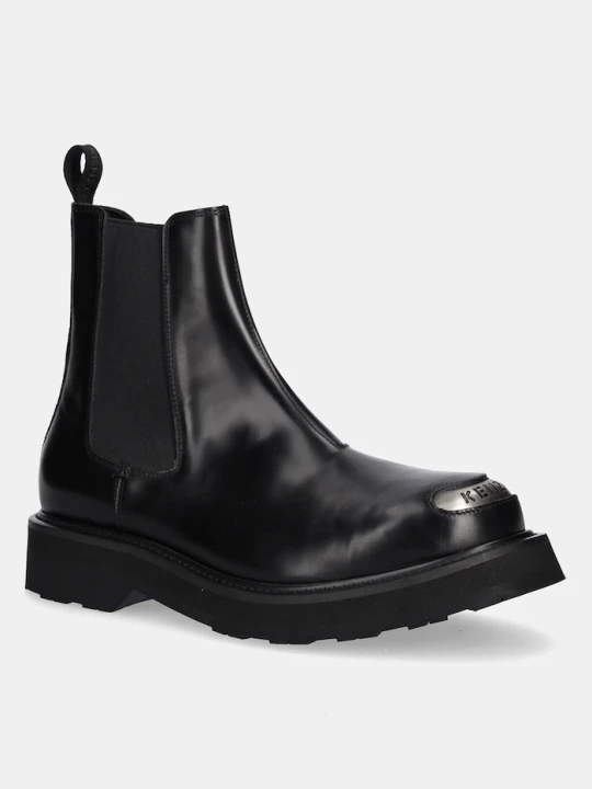 Zdjęcie produktu Kenzo sztyblety skórzane Smile Lace Up Boots czarny