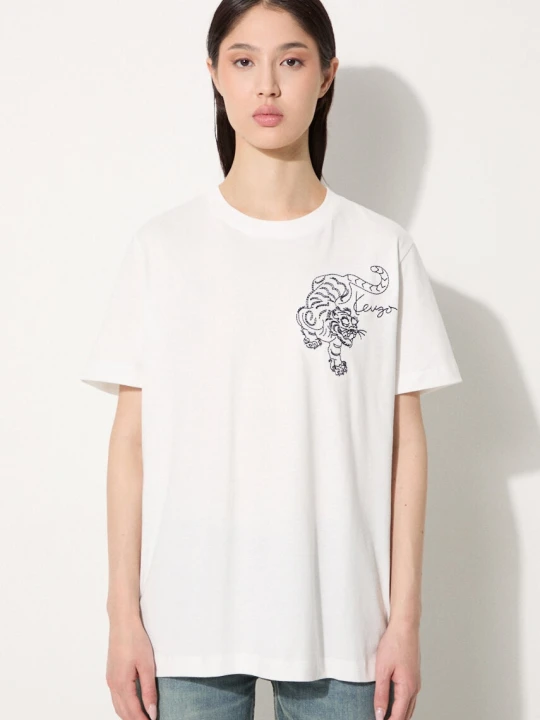 Zdjęcie produktu Kenzo t-shirt bawełniany Gots Star Tiger Emb Loose