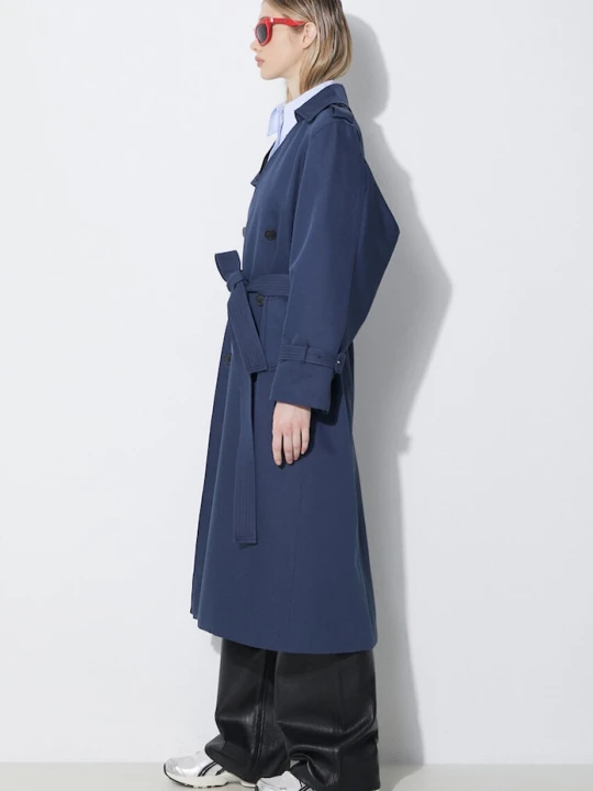 Zdjęcie produktu Kenzo trencz Solid Elongated Kimono Trench granatowy