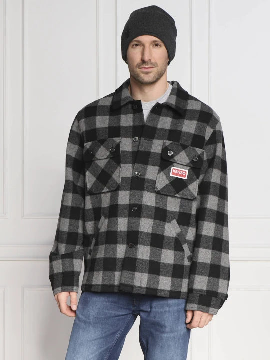 Zdjęcie produktu Kenzo Wełniana koszula | Regular Fit szary