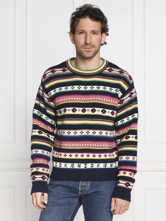 Zdjęcie produktu Kenzo Wełniany sweter | Regular Fit granatowy