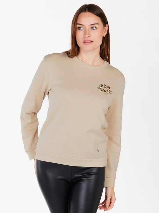 Zdjęcie produktu KEY LARGO Bluza "Kiss" w kolorze beżowym rozmiar: XS
