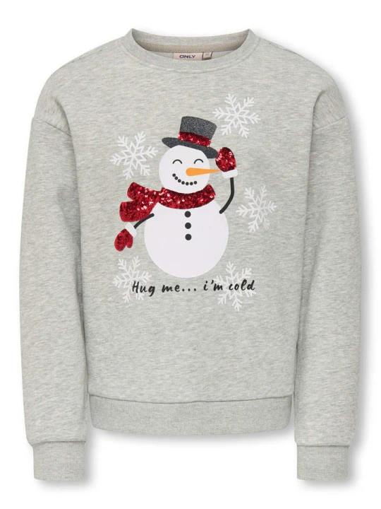 Zdjęcie produktu KIDS ONLY Bluza "Xmas" w kolorze szarym rozmiar: 158/164