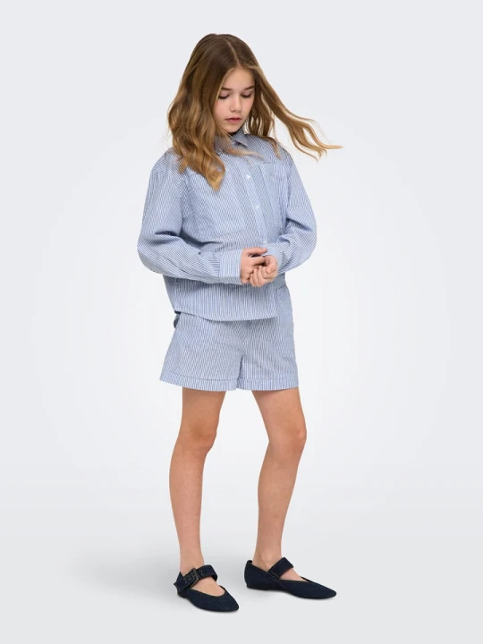 Zdjęcie produktu KIDS ONLY Bluzka "Milla" w kolorze błękitno-białym rozmiar: 140