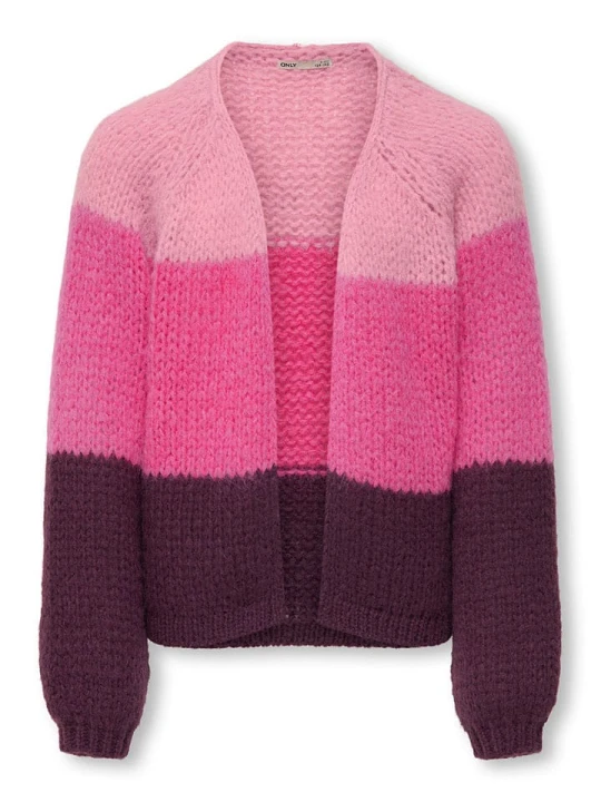 Zdjęcie produktu KIDS ONLY Kardigan "Nordic" w kolorze fioletowo-jasnoróżowym rozmiar: 158 / 164