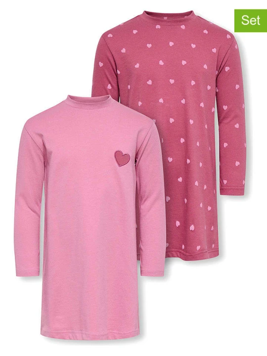 Zdjęcie produktu KIDS ONLY Koszule nocne (2 szt.) w kolorze jasnoróżowym rozmiar: 116