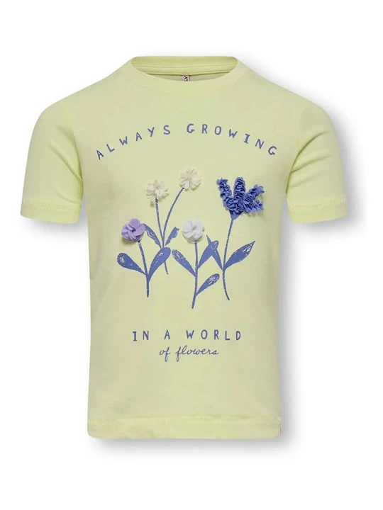 Zdjęcie produktu KIDS ONLY Koszulka "Bloom" w kolorze żółtym rozmiar: 92