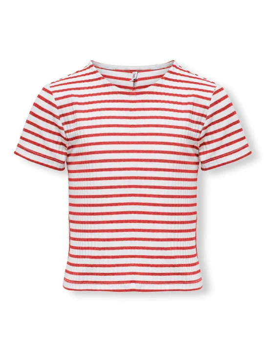Zdjęcie produktu KIDS ONLY Koszulka dzianinowa w kolorze czerwono-białym rozmiar: 122/128