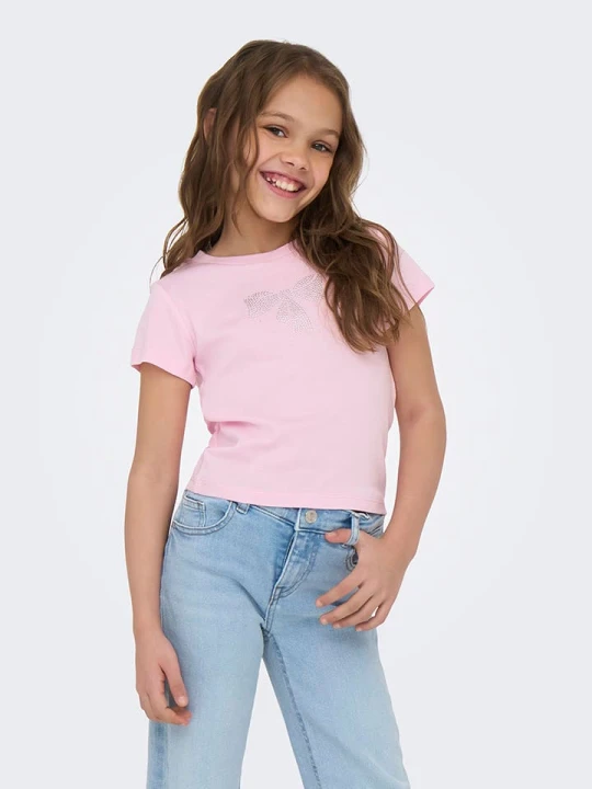 Zdjęcie produktu KIDS ONLY Koszulka "Kira" w kolorze jasnoróżowym rozmiar: 158/164