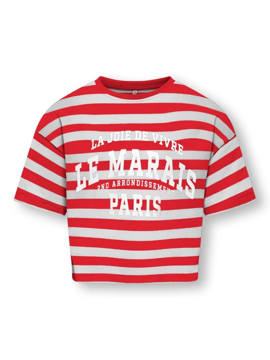 Zdjęcie produktu KIDS ONLY Koszulka w kolorze biało-czerwonym rozmiar: 122/128