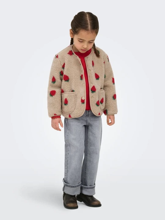Zdjęcie produktu KIDS ONLY Kurtka pluszowa "Hoky" w kolorze beżowym rozmiar: 116