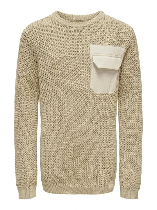 Zdjęcie produktu KIDS ONLY Sweter "Bob" w kolorze beżowym rozmiar: 122 / 128