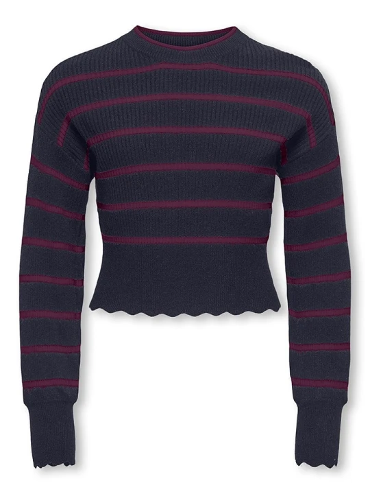 Zdjęcie produktu KIDS ONLY Sweter "Ibi" w kolorze granatowo-fioletowym rozmiar: 146/152