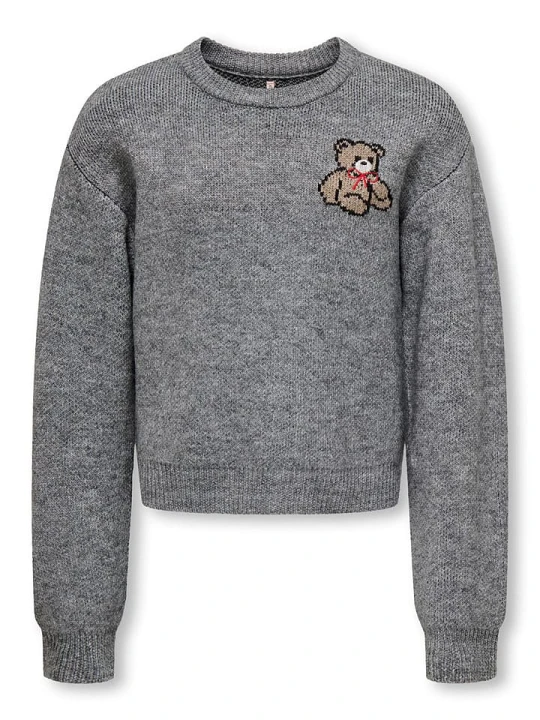 Zdjęcie produktu KIDS ONLY Sweter "Teddy" w kolorze szarym rozmiar: 122 / 128
