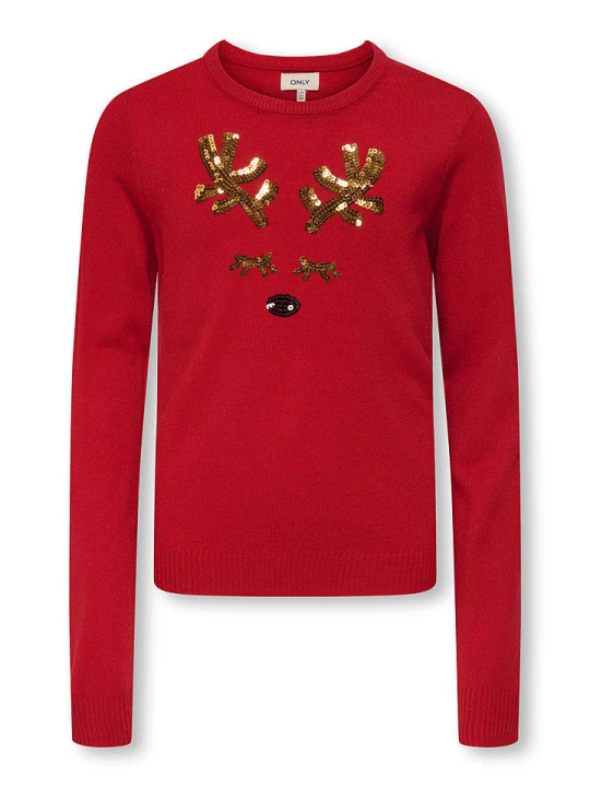 Zdjęcie produktu KIDS ONLY Sweter "Xmas" w kolorze czerwonym rozmiar: 122/128