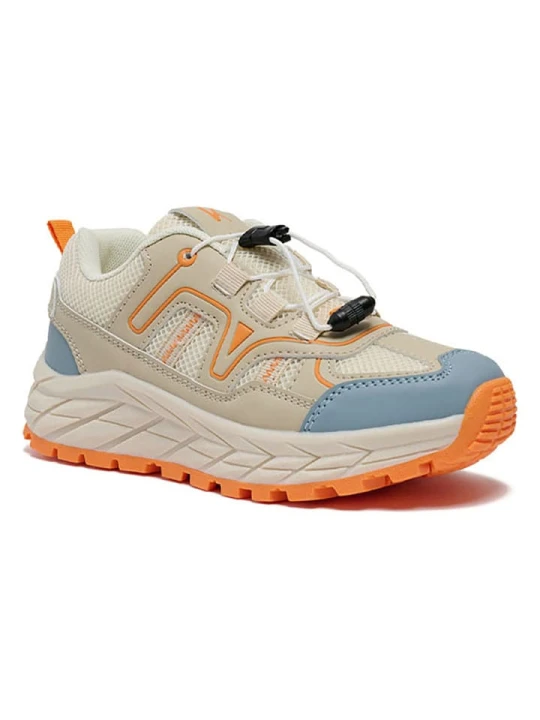Zdjęcie produktu Kimberfeel Buty trekkingowe "Elie" w kolorze beżowo-pomarańczowym rozmiar: 29
