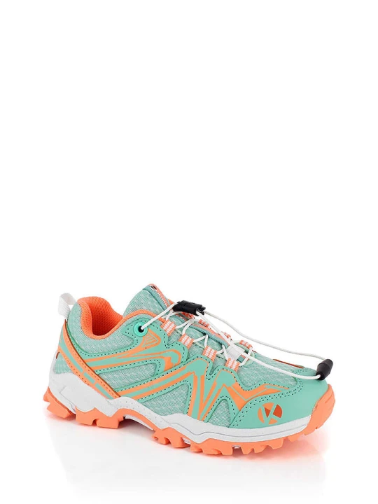 Zdjęcie produktu Kimberfeel Buty trekkingowe "Willow" w kolorze pomarańczowo-turkusowym rozmiar: 30