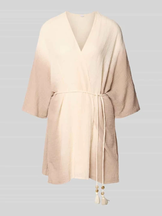 Zdjęcie produktu Kimono z bawełny z wiązanym paskiem Jake*s Écru