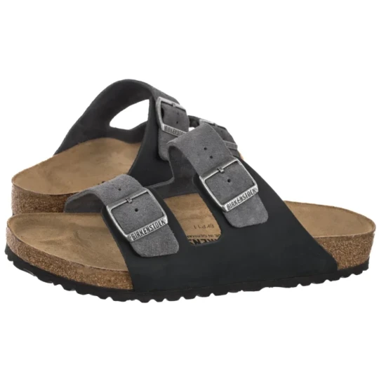 Zdjęcie produktu Klapki Arizona BS Charcoal Leather 1032435 (BK393-a) Birkenstock