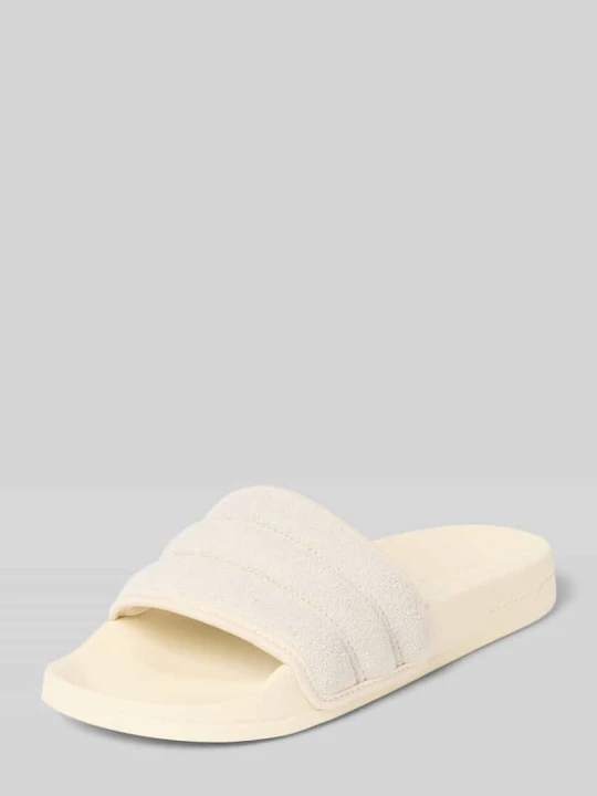 Zdjęcie produktu Klapki basenowe z obszyciem z Naturalna skóra Model 'ADILETTE NOSHOWER' Adidas Beżowy