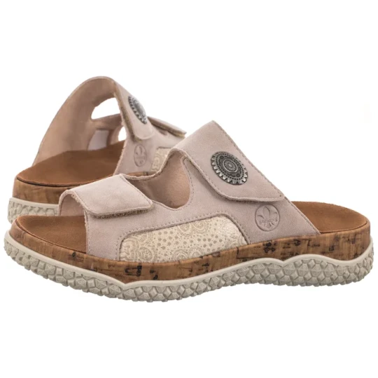Zdjęcie produktu Klapki Beżowe V0302-60 Beige (RI388-a) Rieker